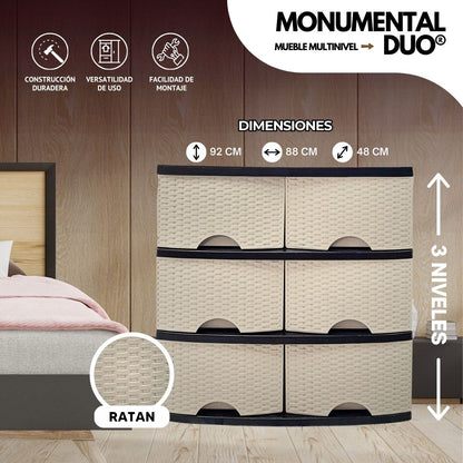 MONUMENTAL DUO®: Cajonera Multi - Compartimientos