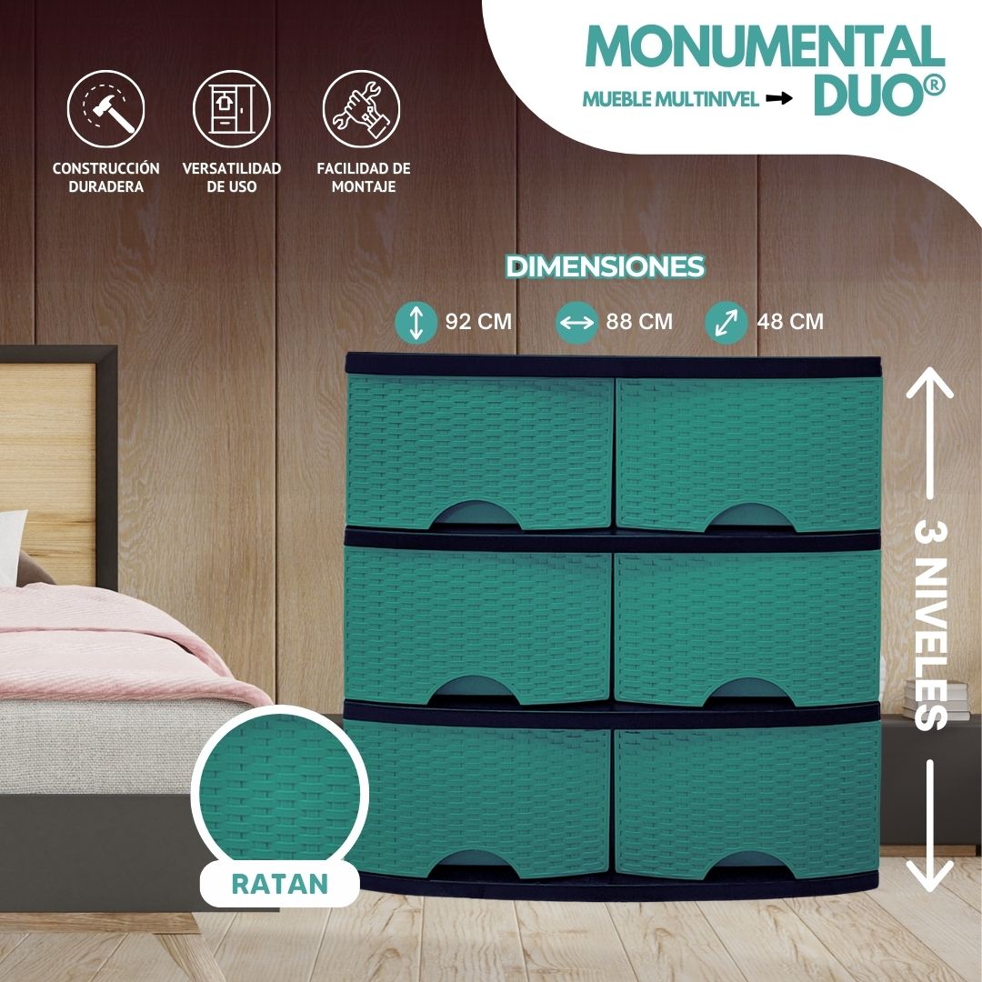 MONUMENTAL DUO®: Cajonera Multi - Compartimientos