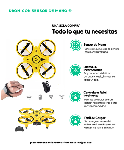 Dron con sensor de mano