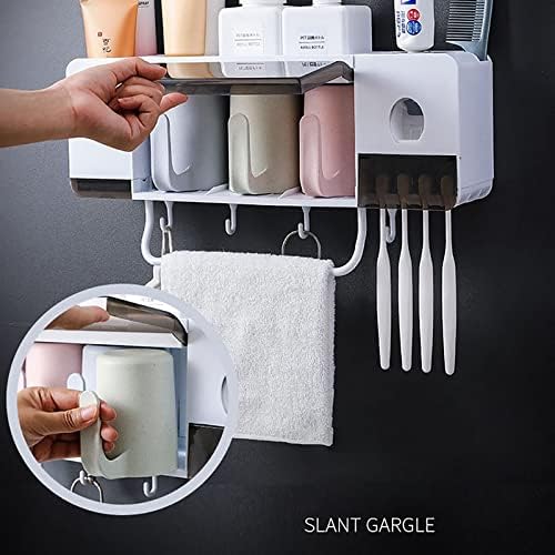 Organizador de Baño Deluxe: Juego Completo con Soporte para Cepillos y Dispensador de Pasta