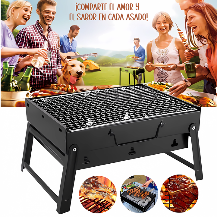 GrillToGo® : Mini Parrilla Portátil para Barbacoa – Perfecta para Picnics y Fiestas al Aire Libre