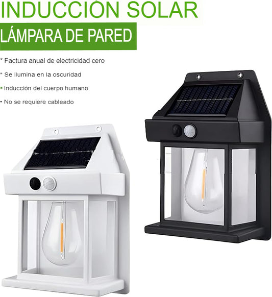 Tungsten Solar Lamp®: Lámpara Solar de Pared para Exteriores