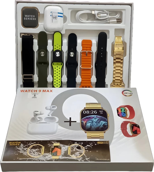 RELOJ ULTRA 7 CORREAS + AIRPODS PRO