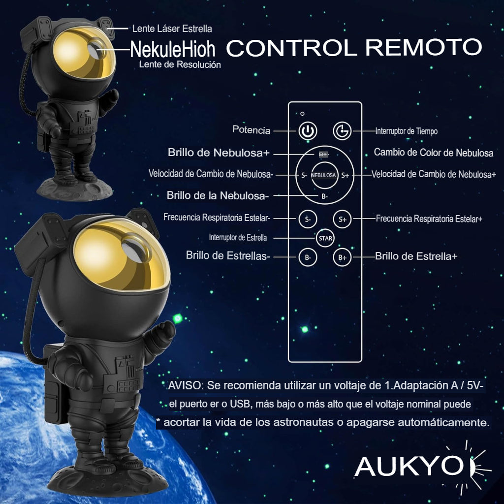 SFOUR®: Proyector de estrellas, luz nocturna de galaxia, lámpara LED de techo de nebulosa