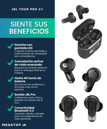 JBL Tour Pro 2: Audífonos Inalámbricos