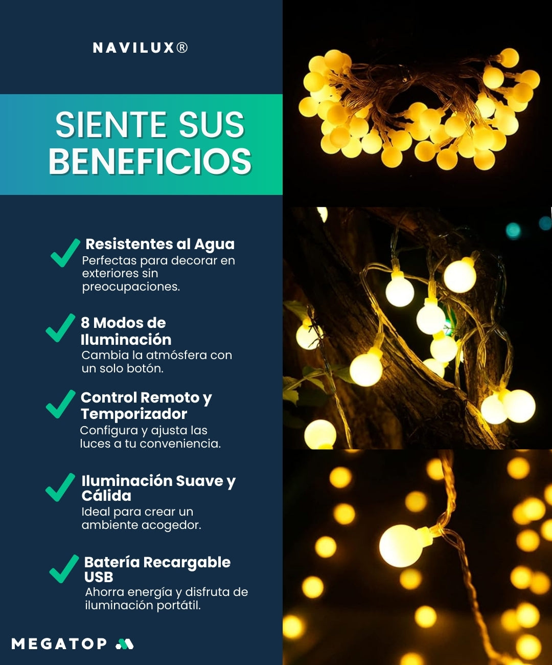 Navilux: Cadena de luces navideñas