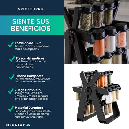 SpiceTurn: Organizador giratorio para especias