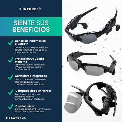 SunTunes: Gafas de Sol Polarizadas con Bluetooth 4.1 -