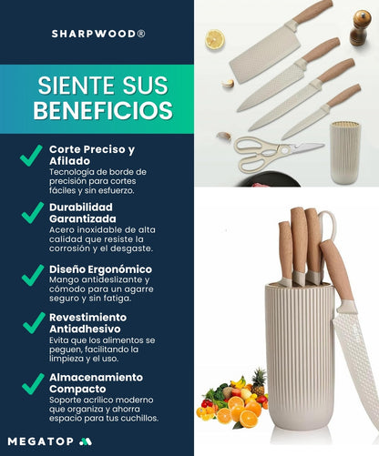 SharpWood: Juego de cuchillos de cocina