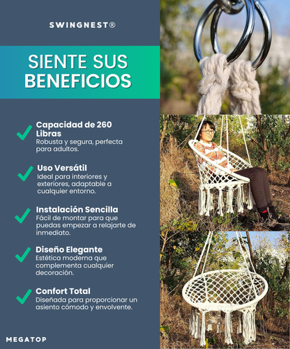 SwingNest: Silla Hamaca Redonda