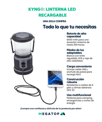 KYNG: Linterna LED Recargable