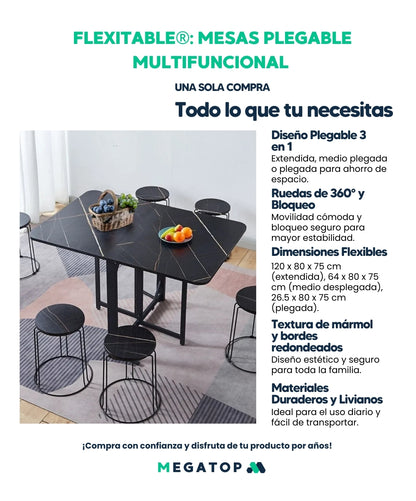 FlexiTable: Mesas plegable multifuncional