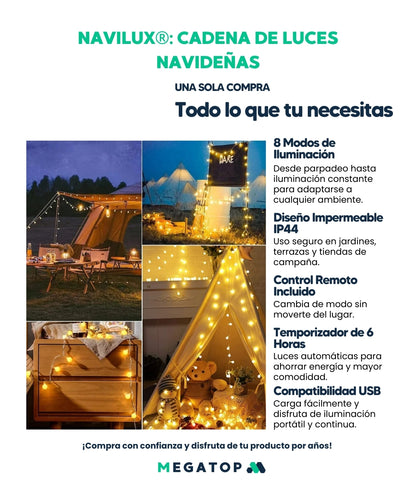 Navilux: Cadena de luces navideñas