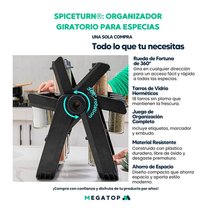 SpiceTurn: Organizador giratorio para especias