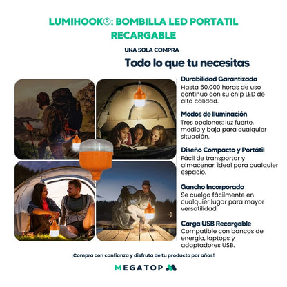 LumiHook: Bombilla Led Portatil Recargable