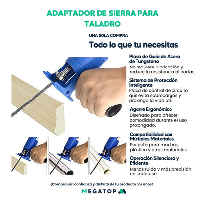 ADAPTADOR DE SIERRA PARA TALADRO