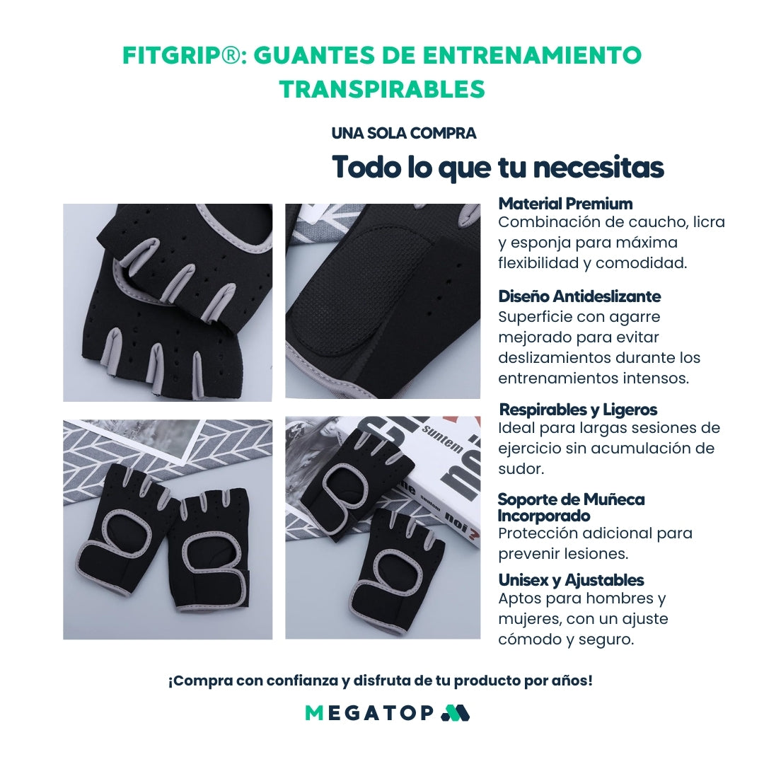 FitGrip: Guantes de Entrenamiento Transpirables