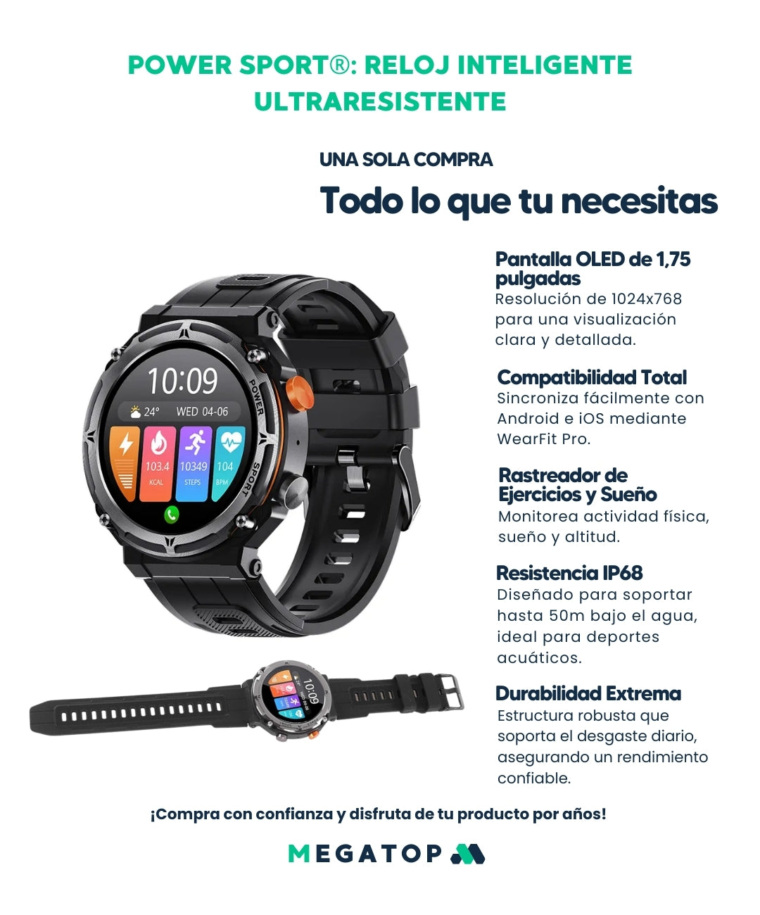 POWER SPORT: RELOJ INTELIGENTE