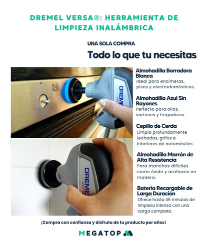 Dremel Versa: Herramienta de Limpieza Inalámbrica