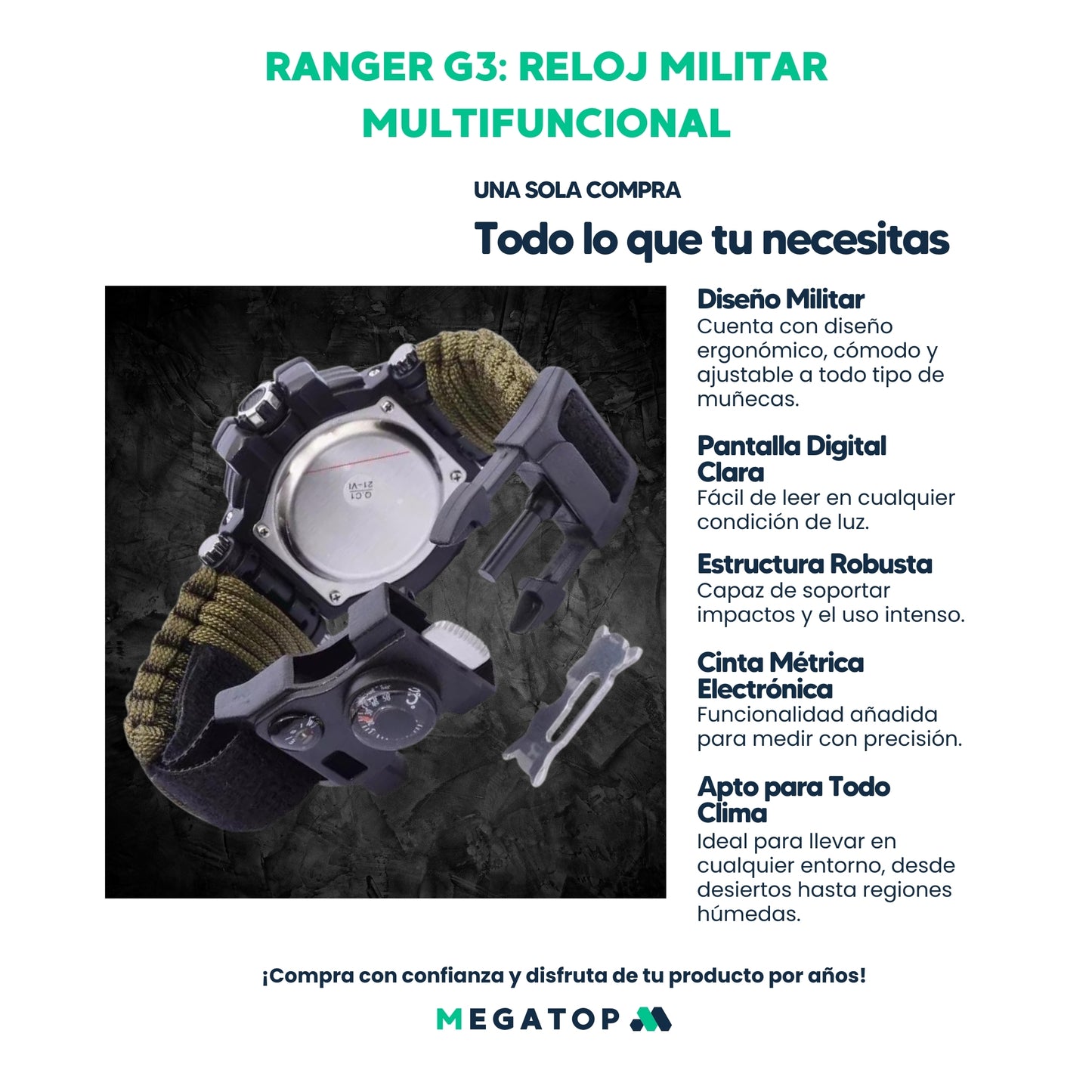 Ranger G3: Reloj Militar Multifuncional