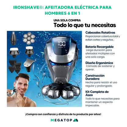 IronShave: Afeitadora eléctrica para hombres 6 en 1