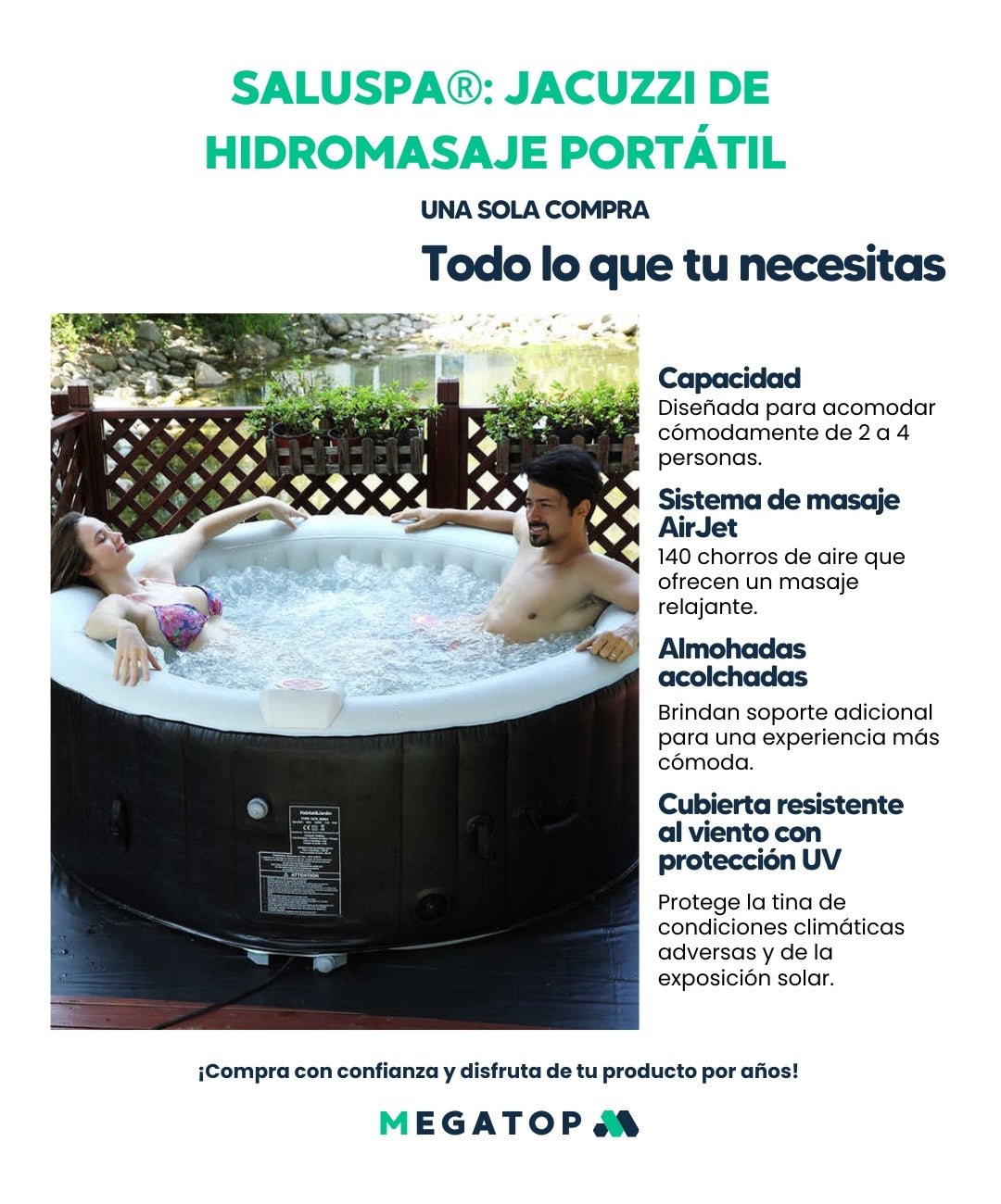 Jacuzzi de hidromasaje Saluspa