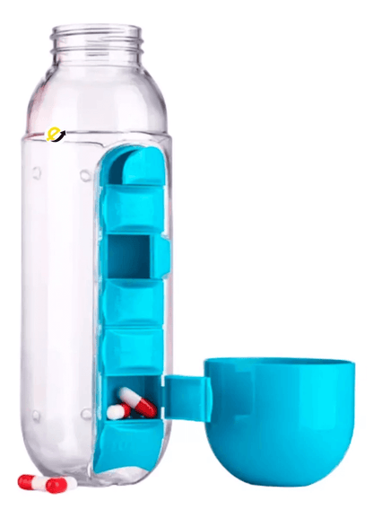 HydroMedic: Botella de Agua y Pastillero 2 en 1