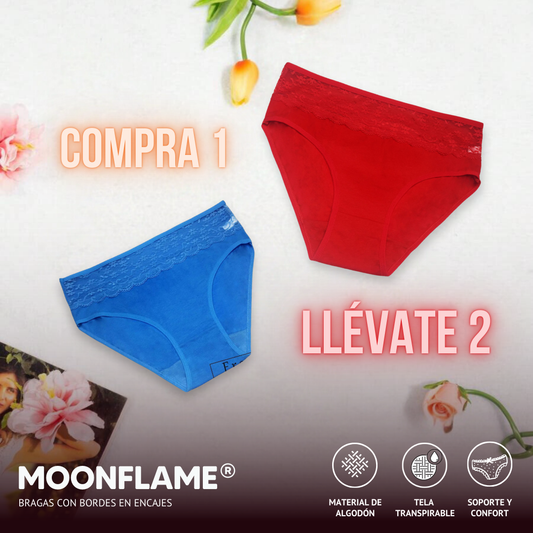 Moonflame®: Bragas con bordes en encajes - PROMO 2X1