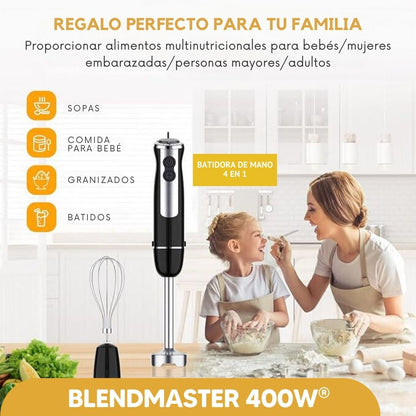 BlendMaster 400W®: Batidora de mano 4 en 1