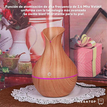 Humidificador Ultrasónico LED: Purificador de Aire y Difusor de Aceites Esenciales Aromáticos