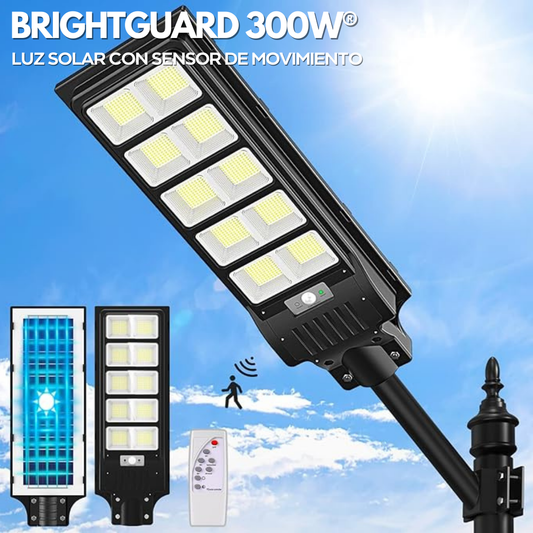 BrightGuard 300W®: Luz Solar con Sensor de Movimiento