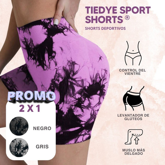 TieDye Sport Shorts®:  Shorts Deportivos de Cintura Ancha - Promo 2X1