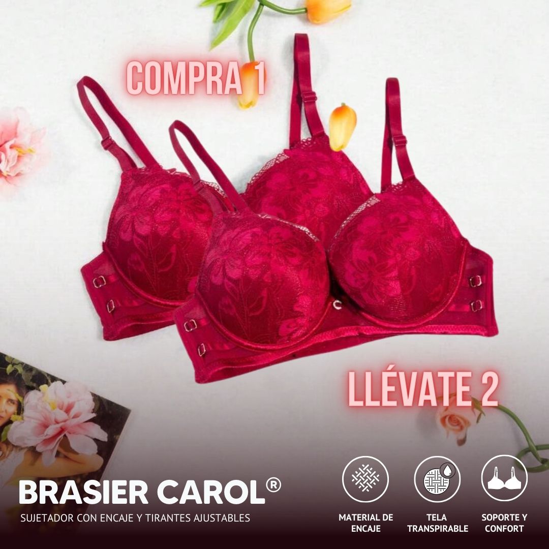 BRASIER CAROL®: Sujetador con Encaje y Tirantes Ajustables - Promo 2X1