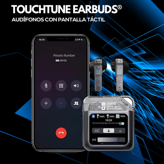 TouchTune Earbuds®: Audífonos con Pantalla Táctil