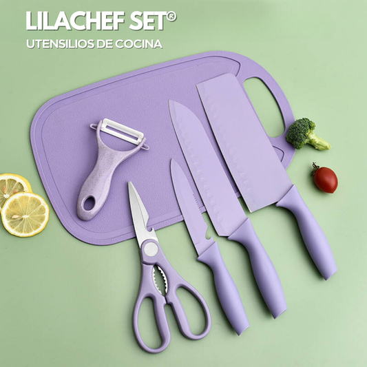 LilaChef Set®: Utensilios de Cocina de 7 Piezas