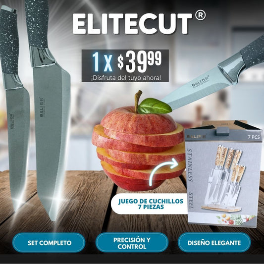 EliteCut: JUEGO DE CUCHILLOS 7 PIEZAS