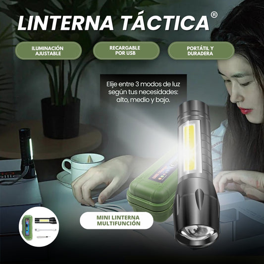 Linterna táctica: Mini Linterna multifunción