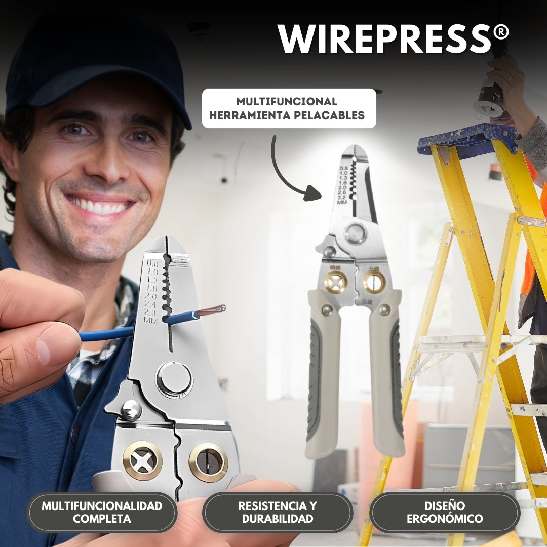 WirePress: Multifuncional  Herramienta Pelacables