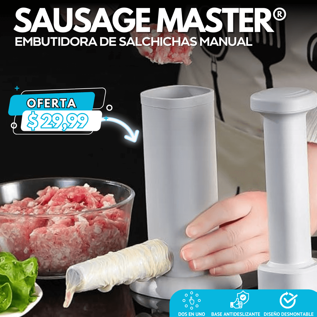 SausageMaster: Embutidora de Salchichas Manual