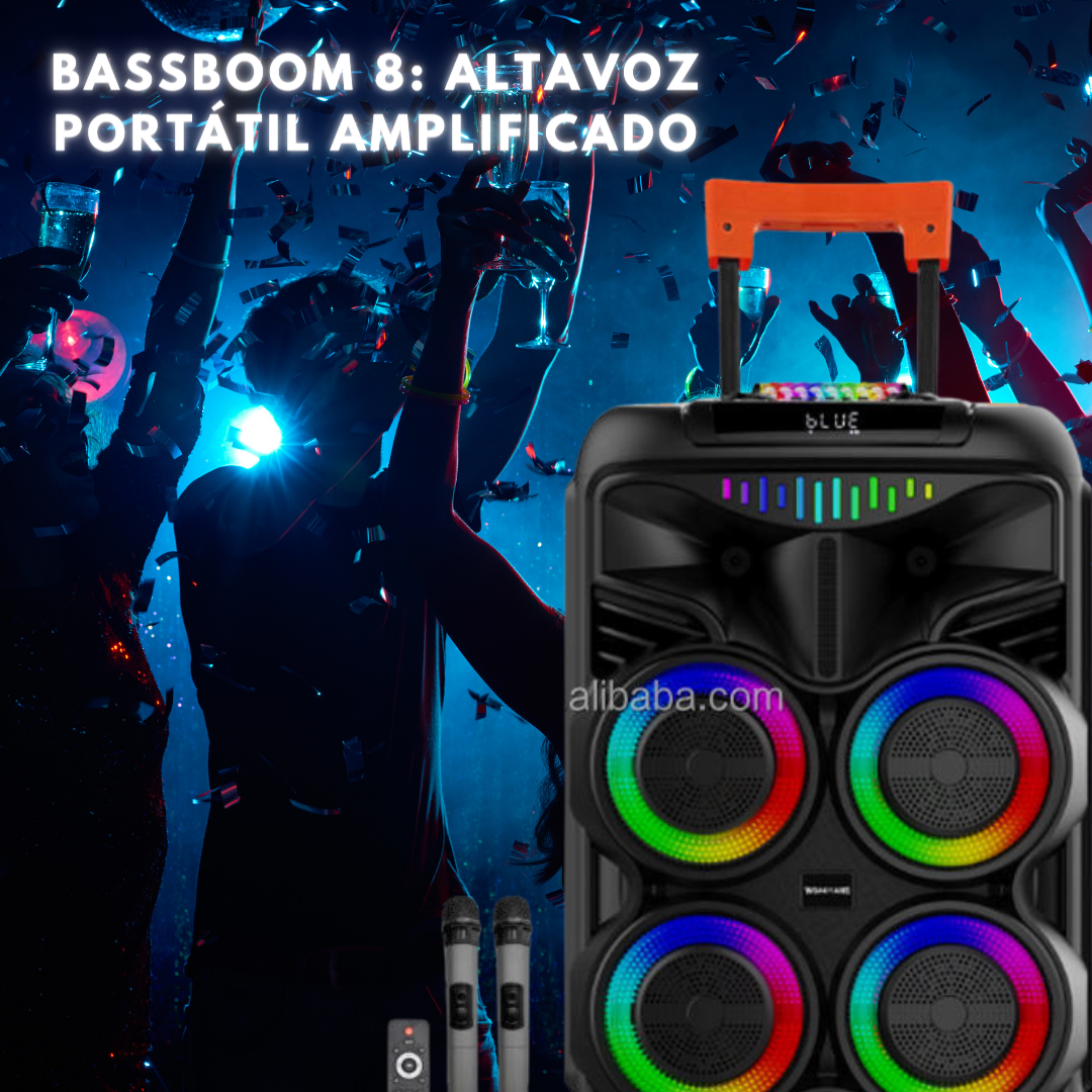 BassBoom 8: Altavoz Portátil Amplificado