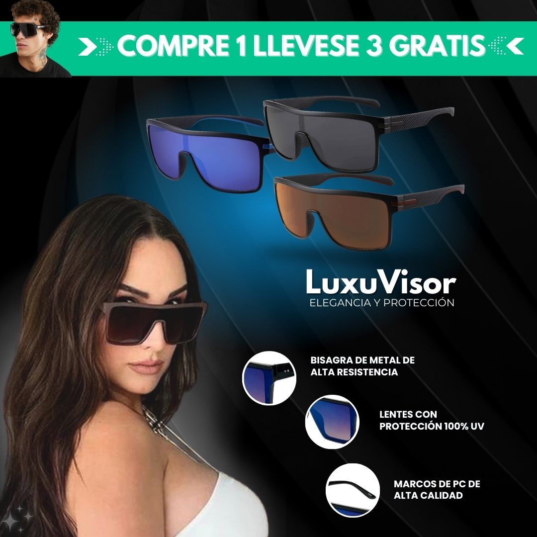 LuxuVisor: Gafas de Sol ( COMPRA 1 LLEVE 3 GRATIS) 3 GAFAS