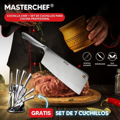 MasterChef: Cuchillo CHEF + GRATIS SET DE 7 PIEZAS