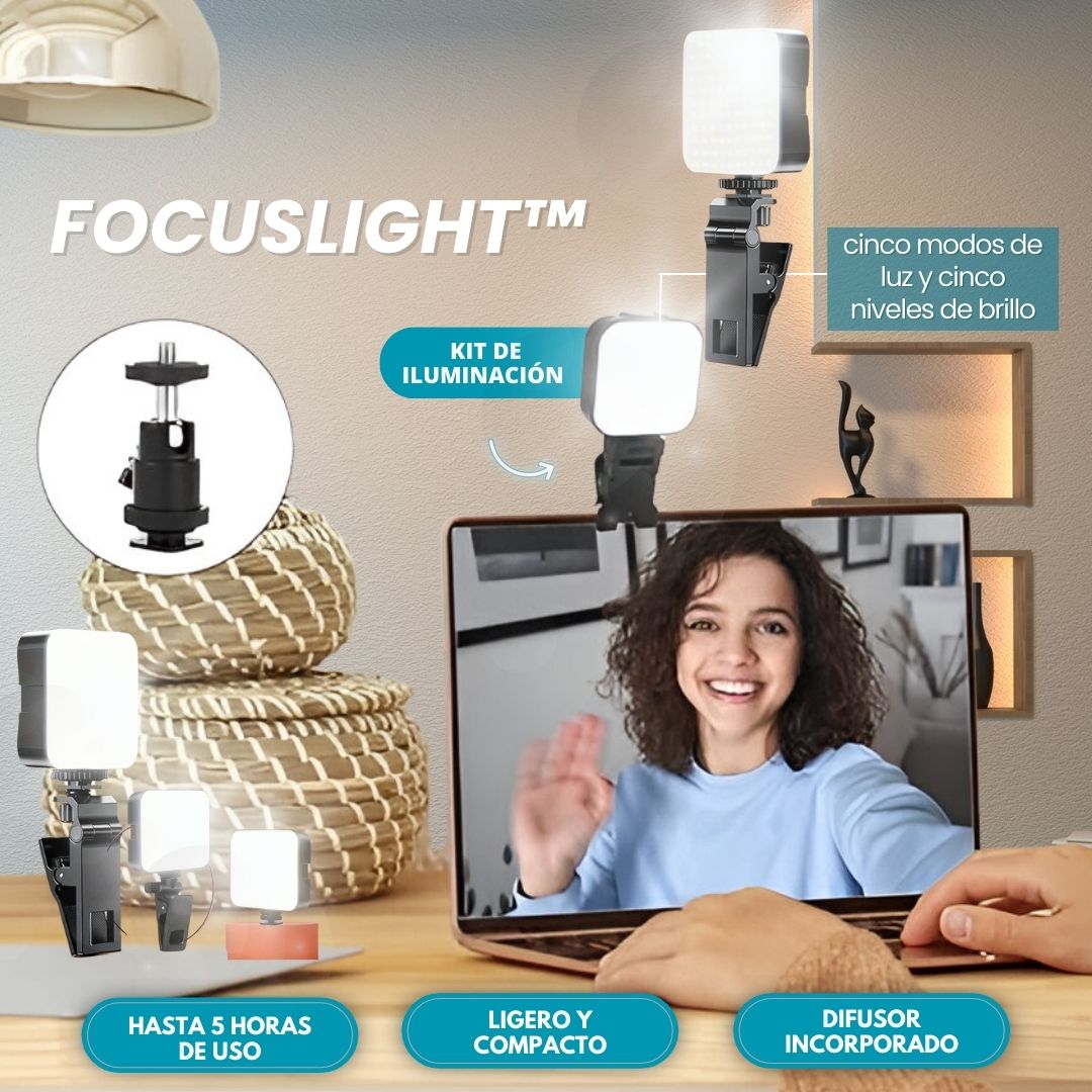 FocusLight™: kit de iluminación de videoconferencia