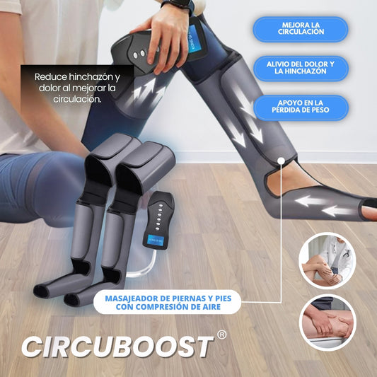 CircuBoost: Masajeador de piernas y pies con compresión de aire