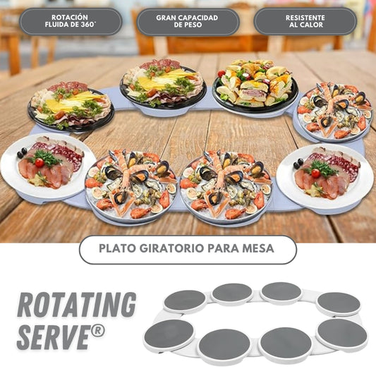 Rotating Serve: Plato Giratorio para Mesa