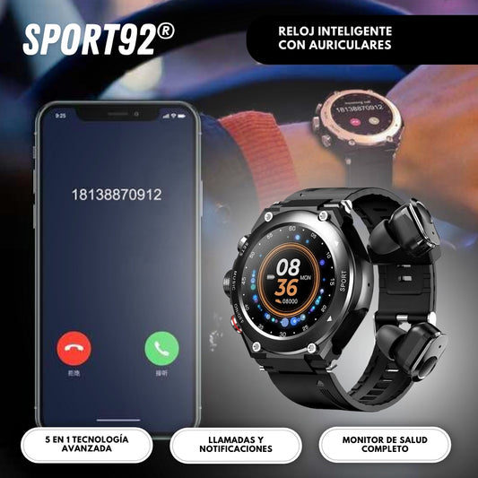 Sport92: Reloj Inteligente con Auriculares