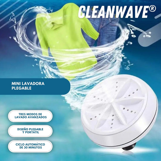 CleanWave: Mini Lavadora Plegable