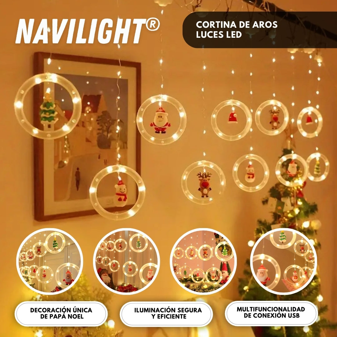 Navilight: Cortina De Aros Luces Led