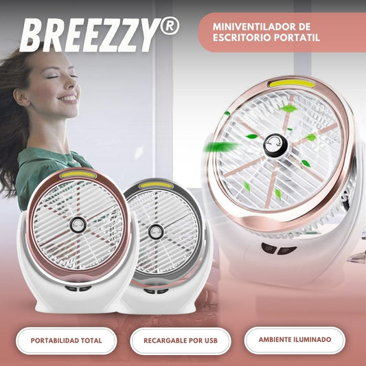 Breezzy: Miniventilador De Escritorio Portátil