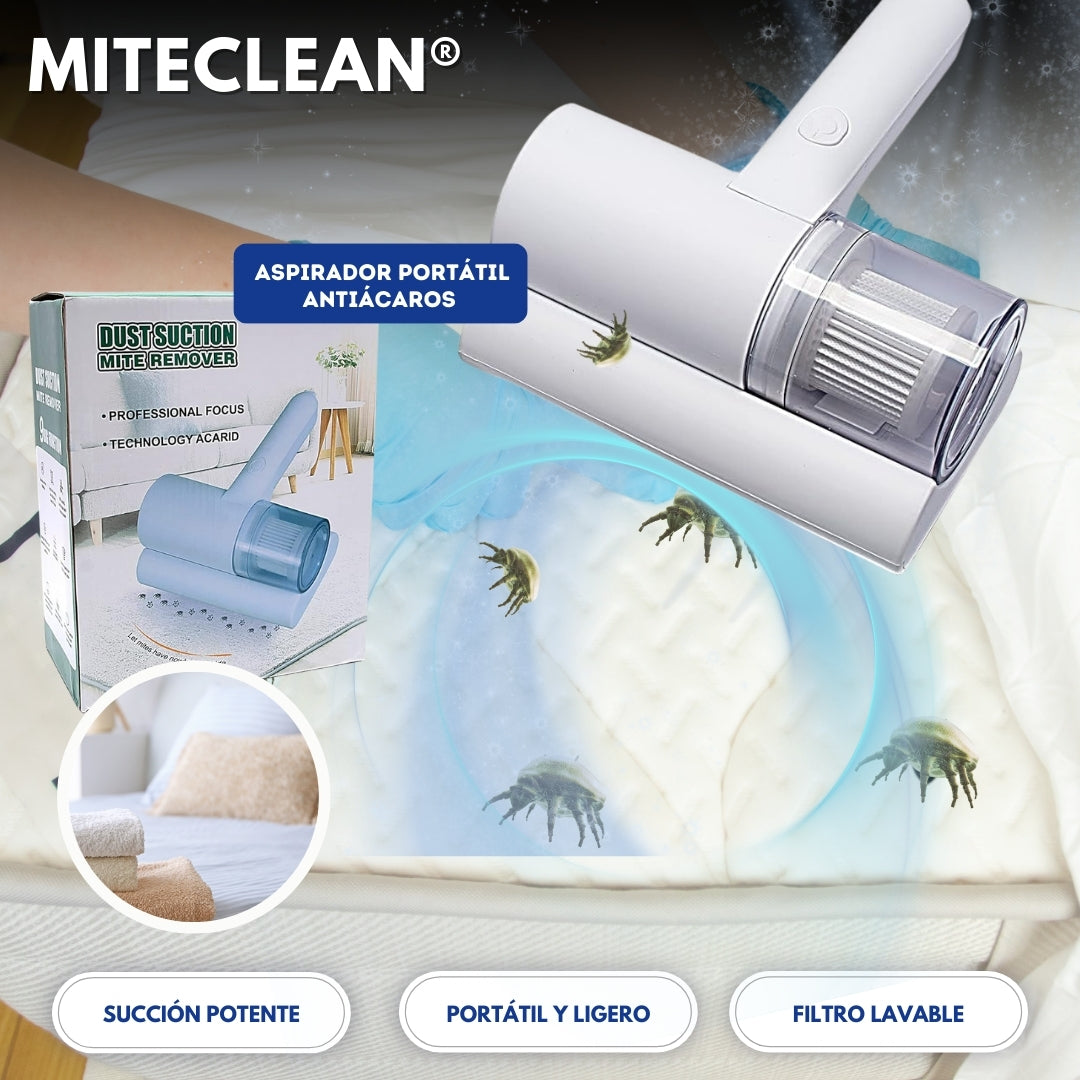 MiteClean: Aspirador Portátil Antiácaros